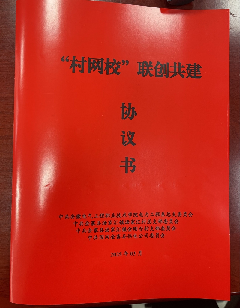 電力工程系黨總支：簽署“村·網·?！甭搫摴步▍f議